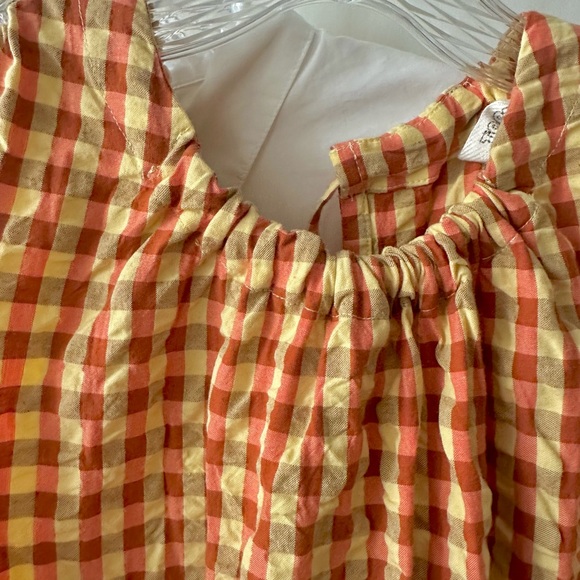 TOAST Seersucker Gingham Cotton Midi Dress Size 10 - Picture 11 of 12